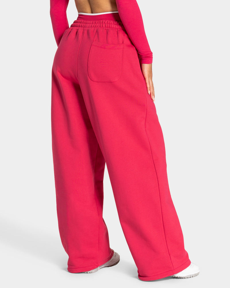 Contrastline Wide Leg Jogger "Berry"