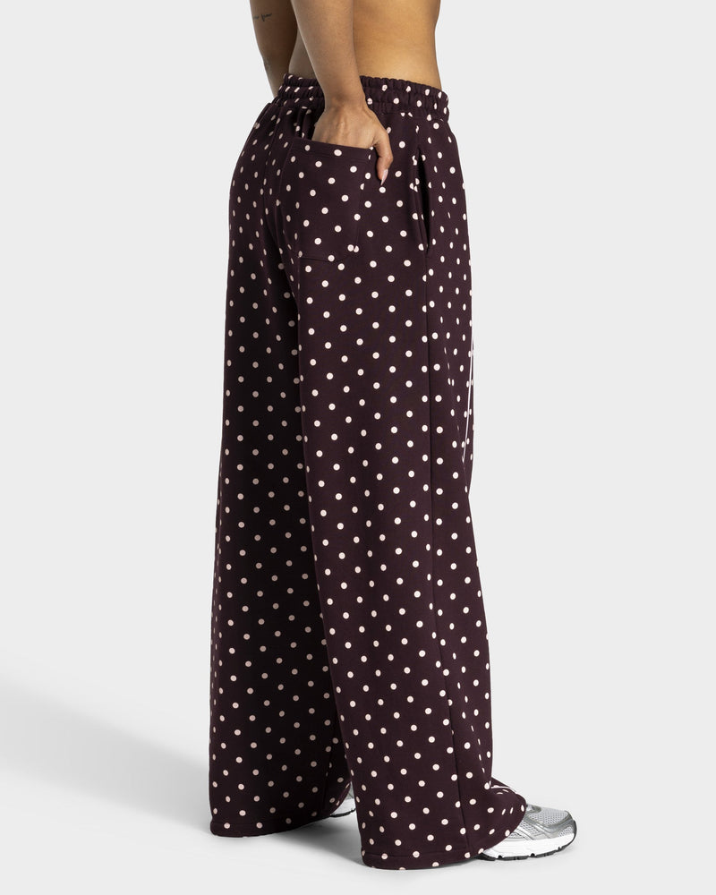 Contrastline Wide Leg Jogger "Polkadot Merlot"