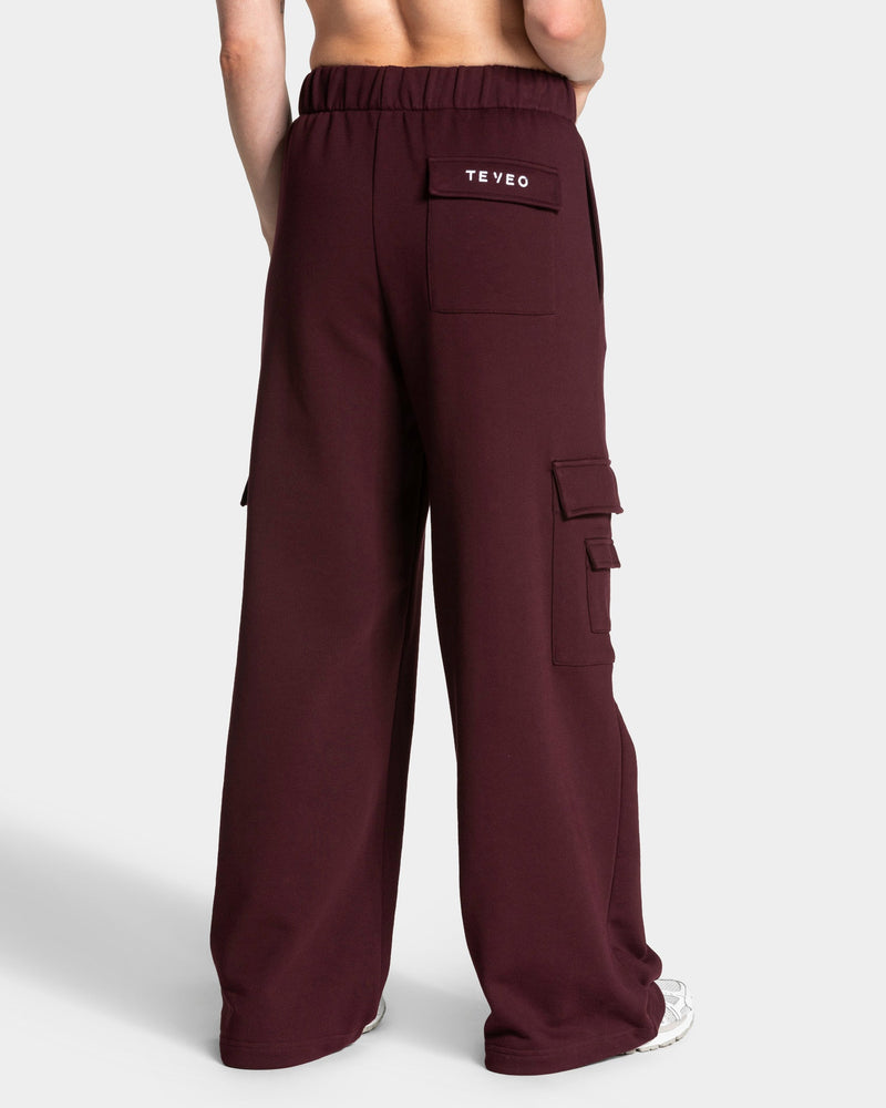 Lift Wide Leg Cargo Jogger "Merlot"