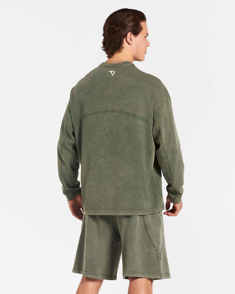 Legacy Lifting Oversized Longsleeve "Acid Khaki"