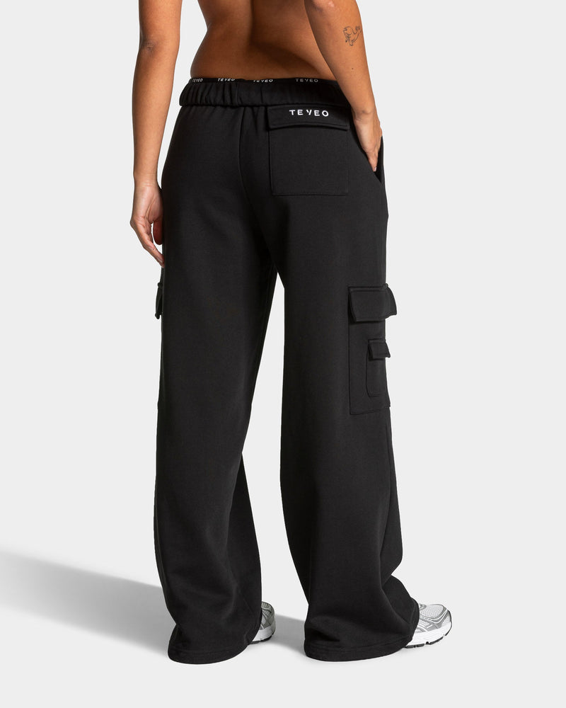 Lift Wide Leg Cargo Jogger "Schwarz"