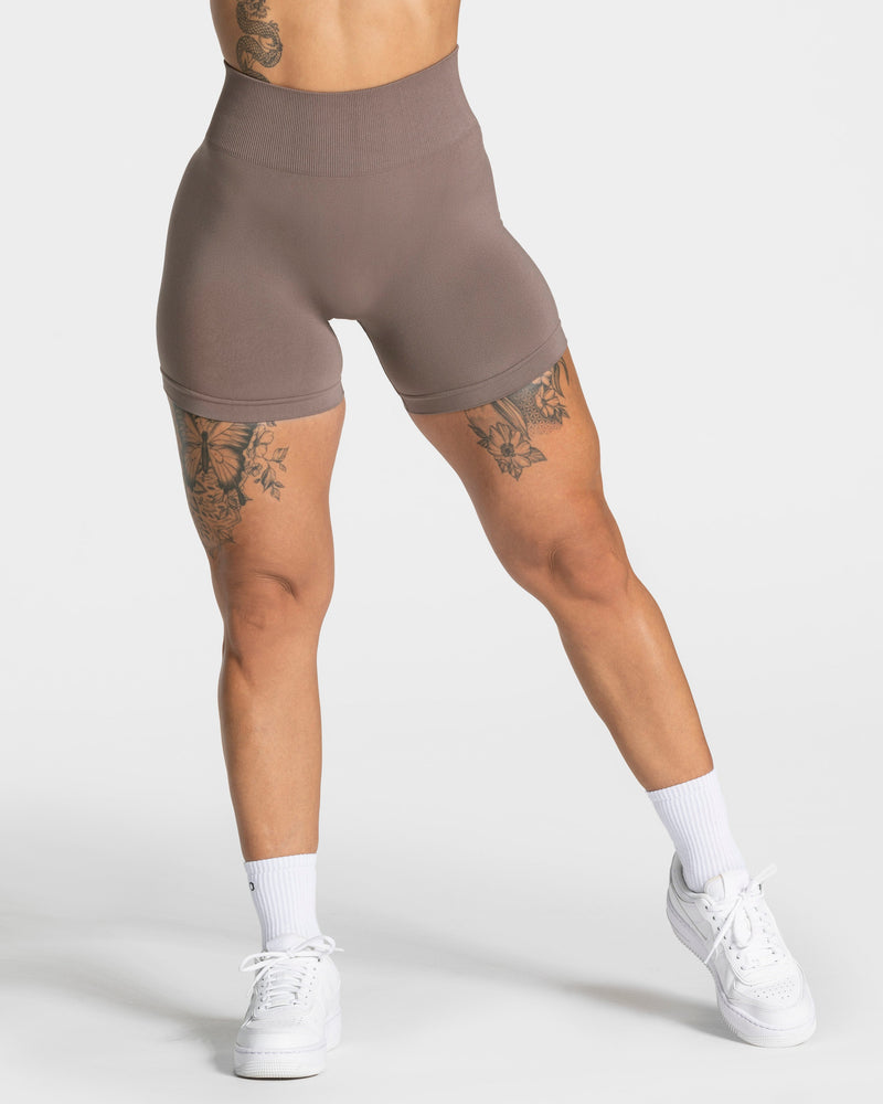 Pure Covert Scrunch Shorts "Mokka"