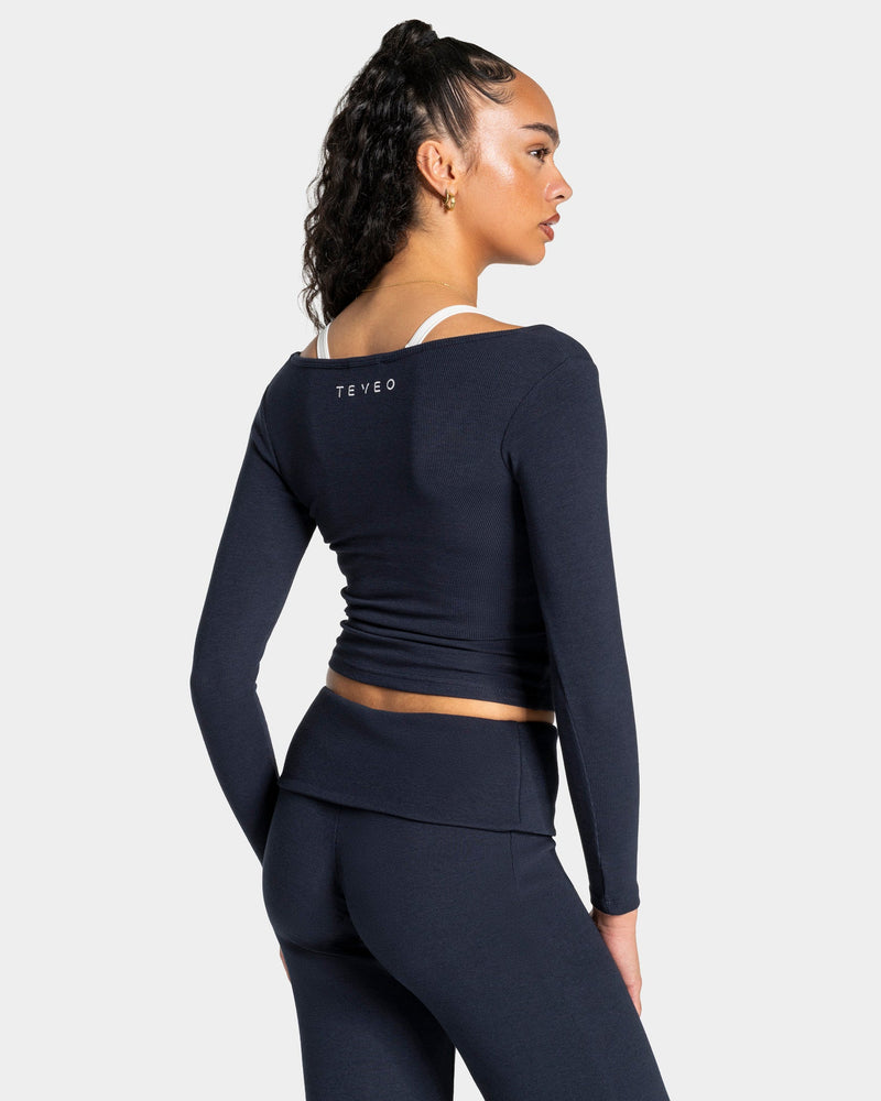 Soft Ribbed Longsleeve "Midnight"