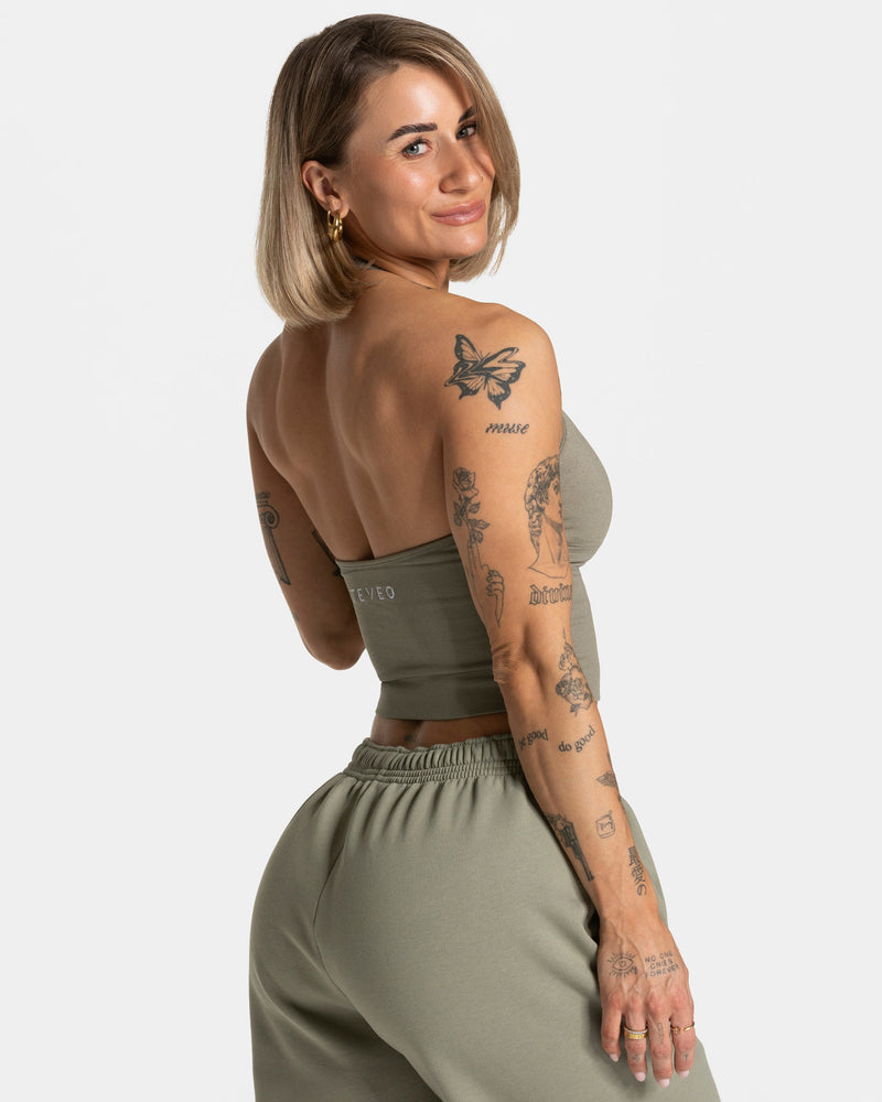 Timeless Pro Neckholder Top "Khaki"