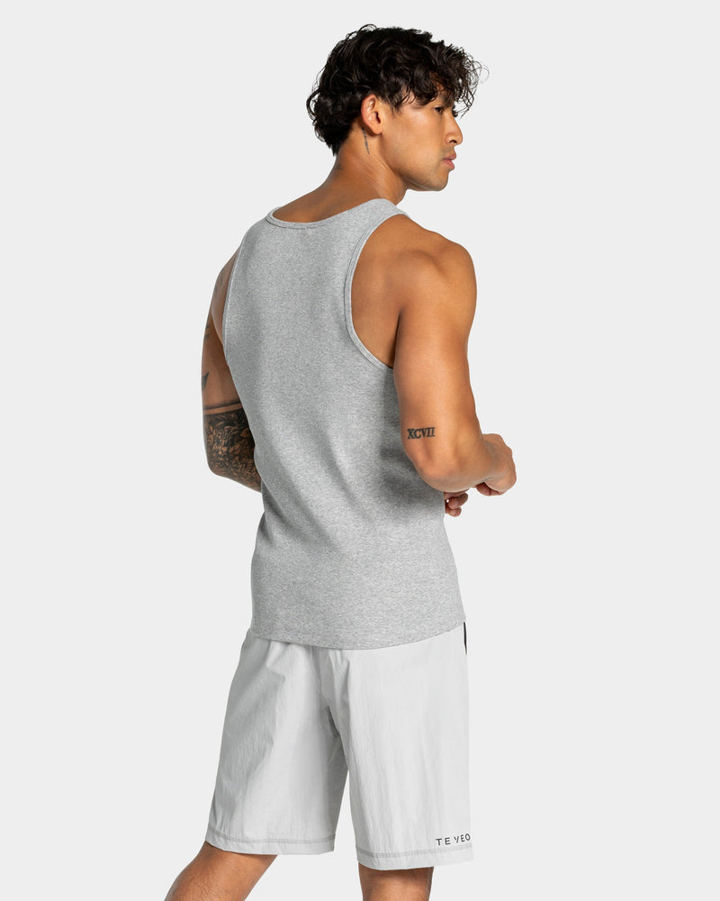 Workout Ribbed Tank "Hellgrau"