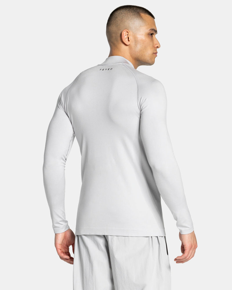 Workout Seamless Half Zip Longsleeve "Hellgrau"
