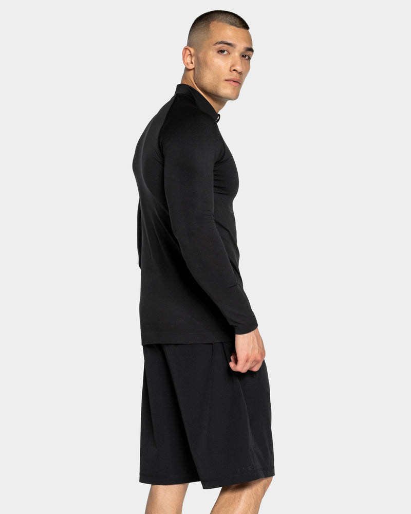 Workout Seamless Half Zip Longsleeve "Schwarz - Anthrazit"