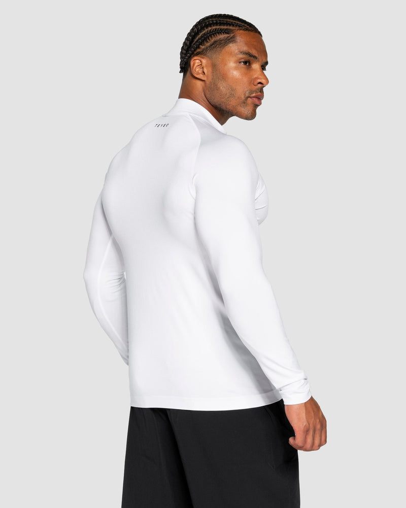 Workout Seamless Half Zip Longsleeve "Weiß"