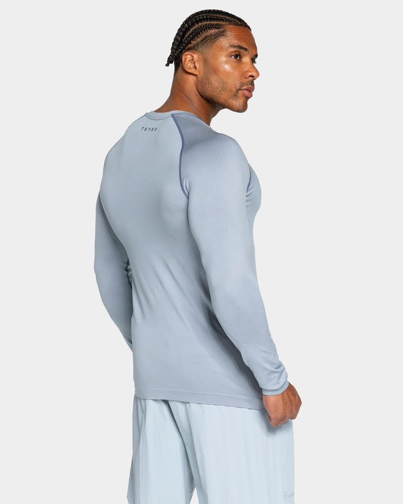 Workout Seamless Longsleeve "Stahlblau"
