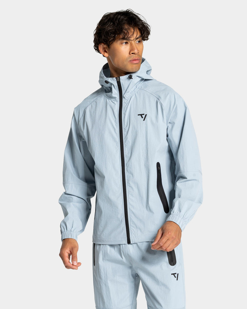 Workout Zip Jacke "Stahlblau"