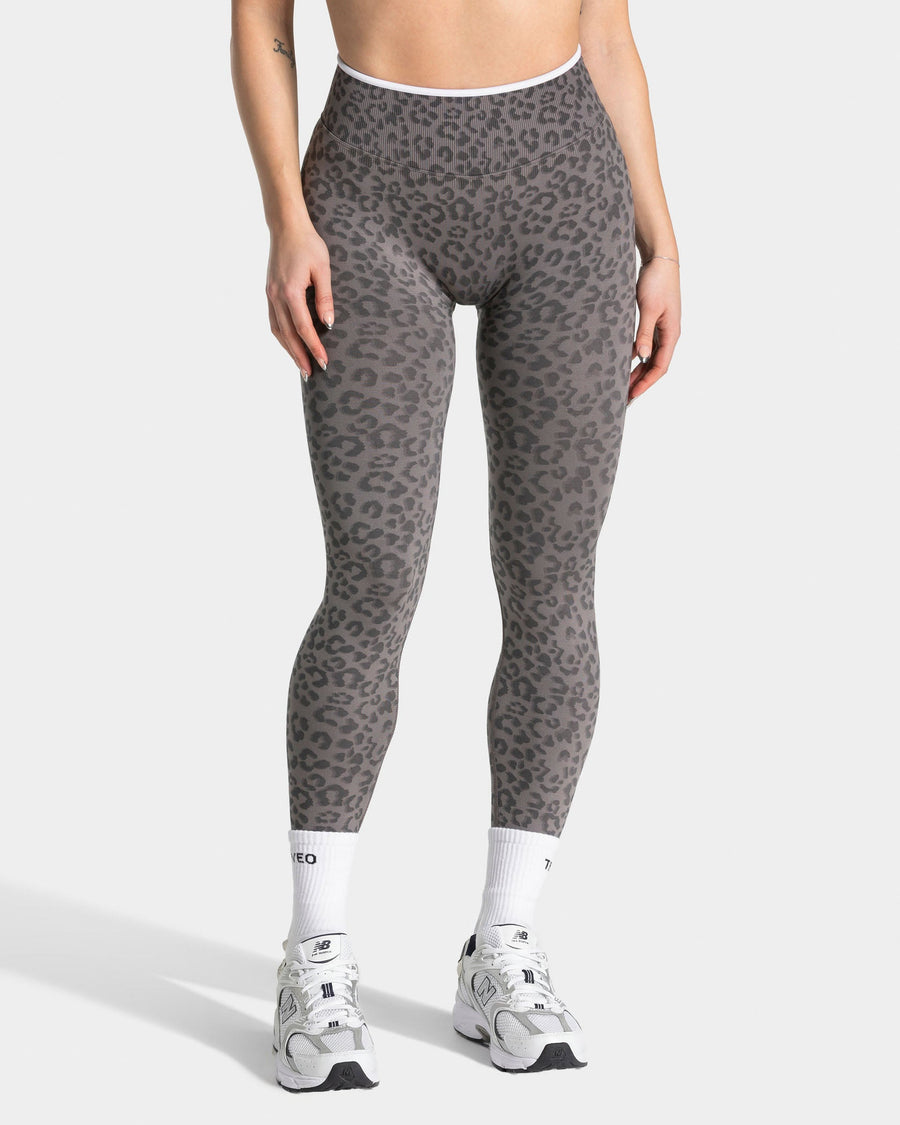 Contrastline Sculpt Scrunch Leggings "Leo Graphit"