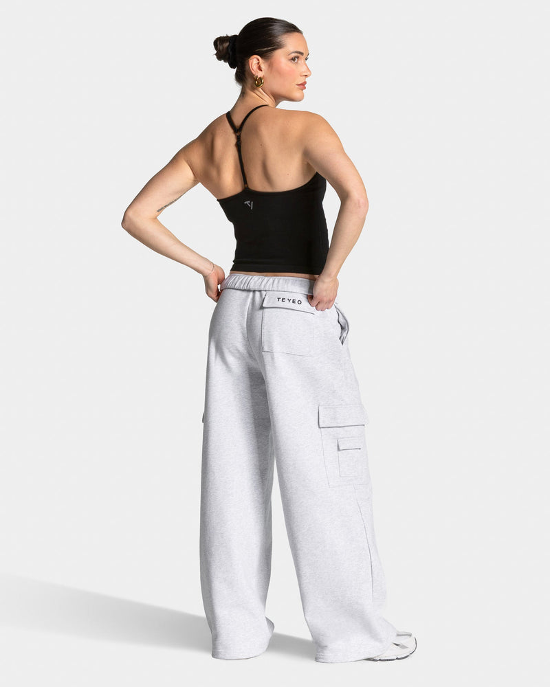 Lift Wide Leg Cargo Jogger "Weiß Meliert"