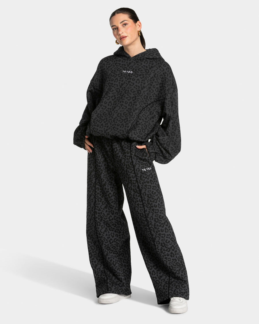 Contrastline Hooded Sweater "Leo Schwarz"