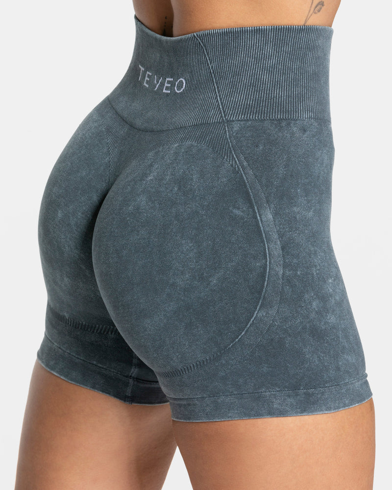 Acid Covert Scrunch Shorts  "Navy"