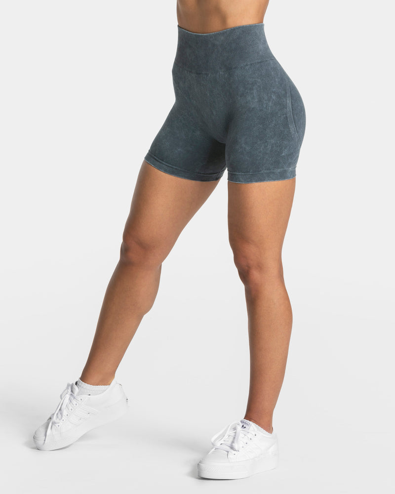 Acid Covert Scrunch Shorts  "Navy"