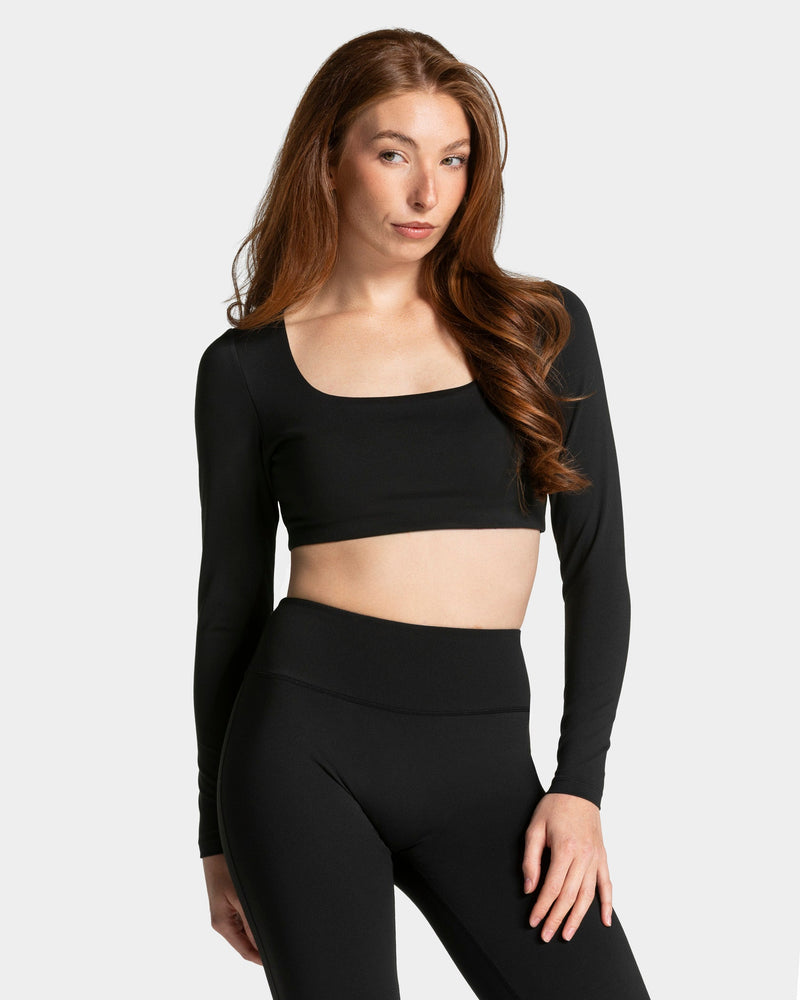 Allrounder Cropped Longsleeve "Schwarz"