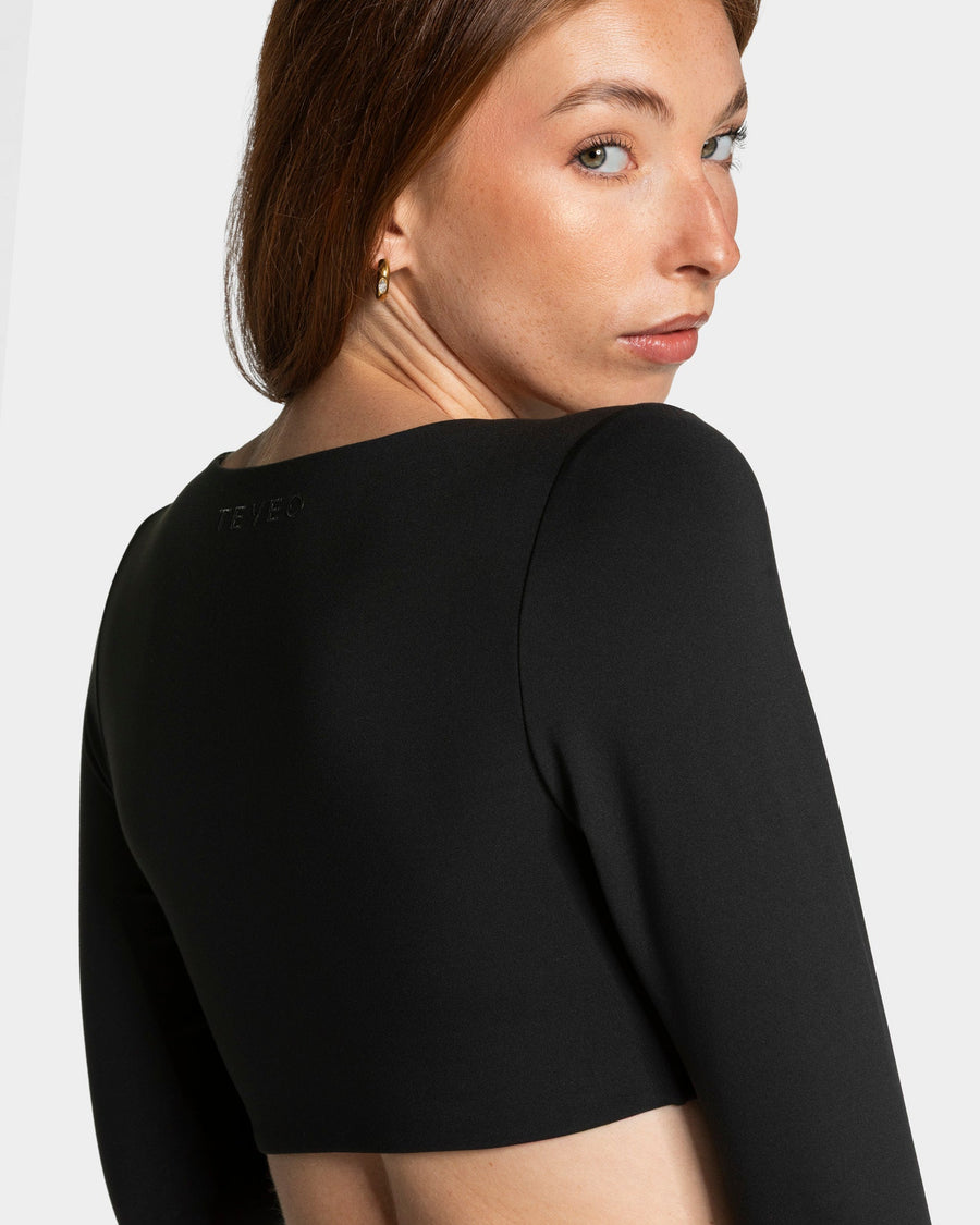 Allrounder Cropped Longsleeve "Schwarz"