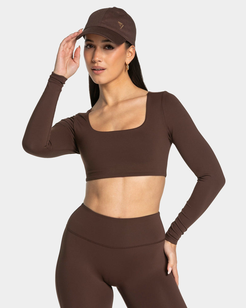 Allrounder Cropped Longsleeve "Espresso"