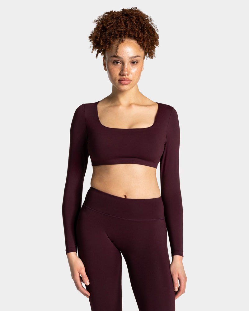 Allrounder Cropped Longsleeve "Merlot"