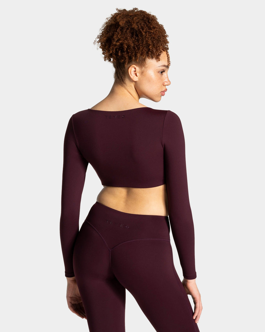 Allrounder Cropped Longsleeve "Merlot"