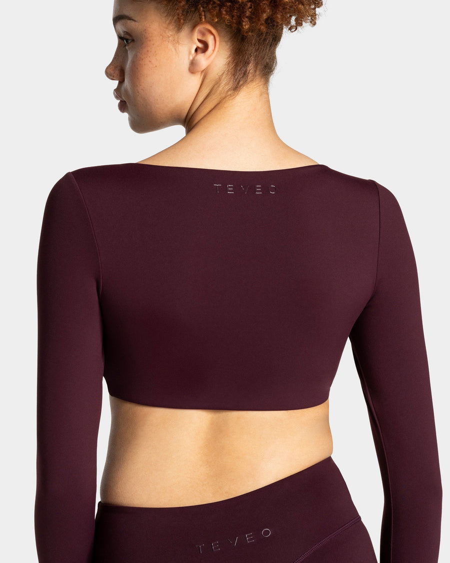 Allrounder Cropped Longsleeve "Merlot"