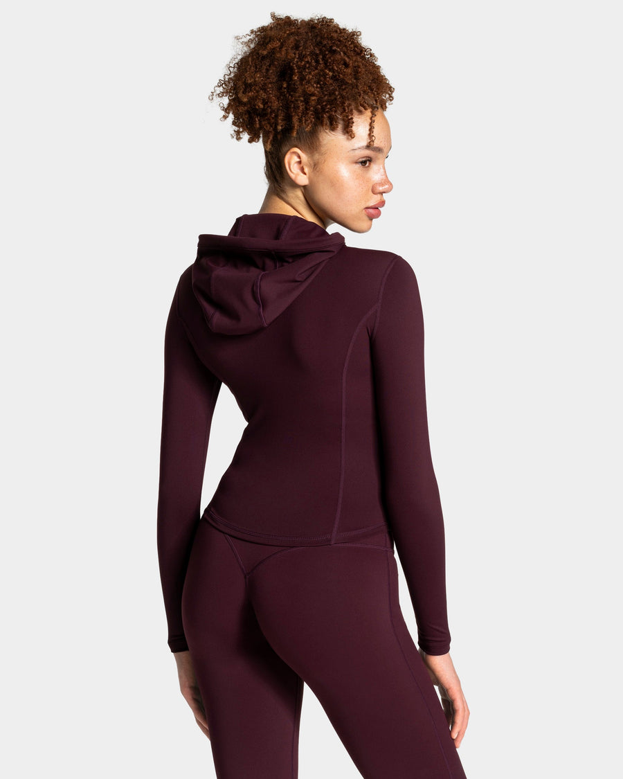 Allrounder Shaping Hooded Zip Jacke "Merlot - Gold"