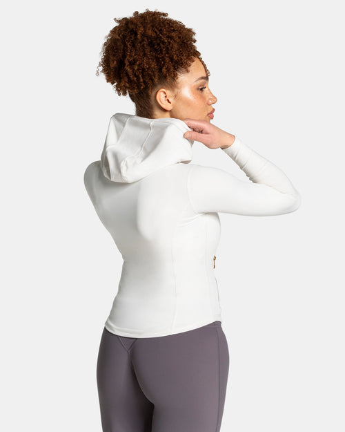 Allrounder Shaping Hooded Zip Jacke "Off White - Gold"