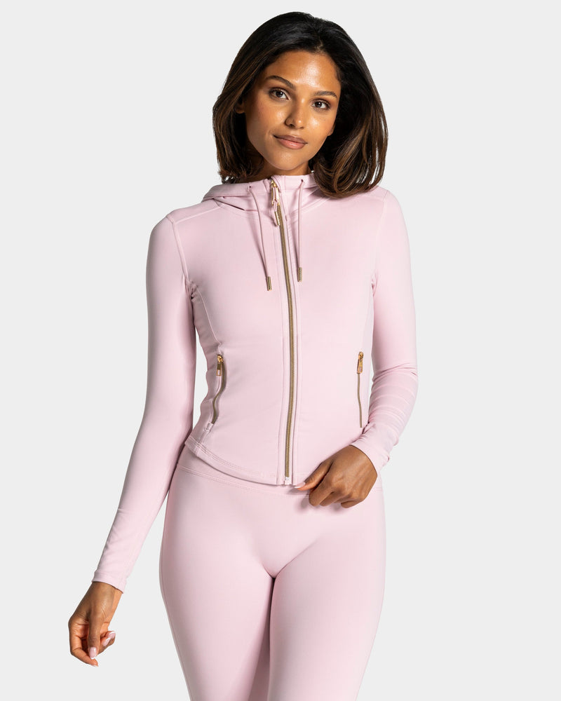 Allrounder Shaping Hooded Zip Jacke "Rosa - Gold"