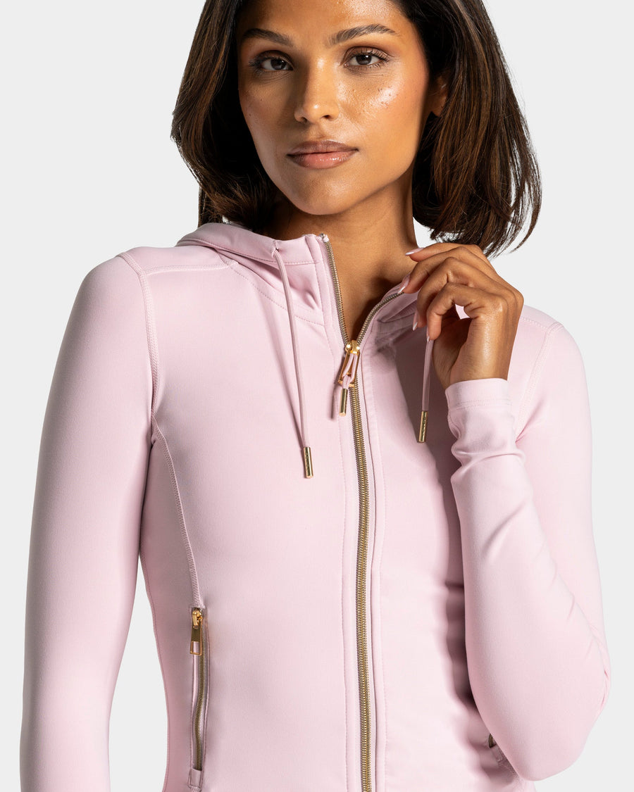 Allrounder Shaping Hooded Zip Jacke "Rosa - Gold"