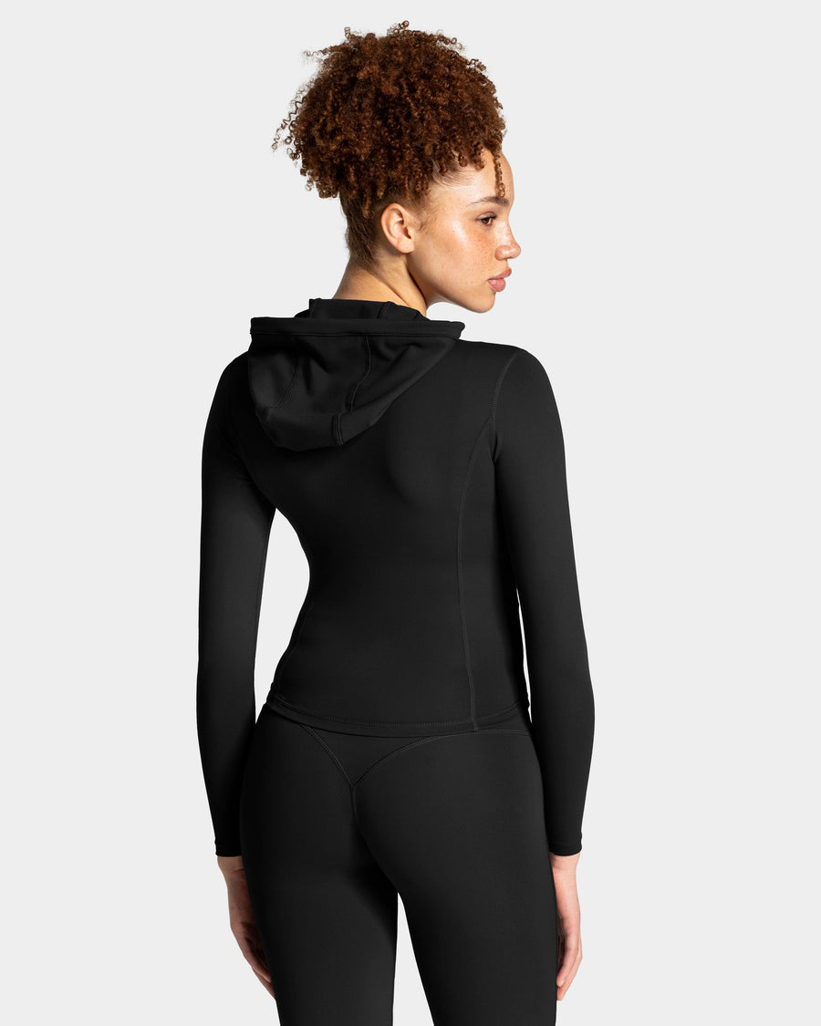 Allrounder Shaping Hooded Zip Jacke "Schwarz - Gold"