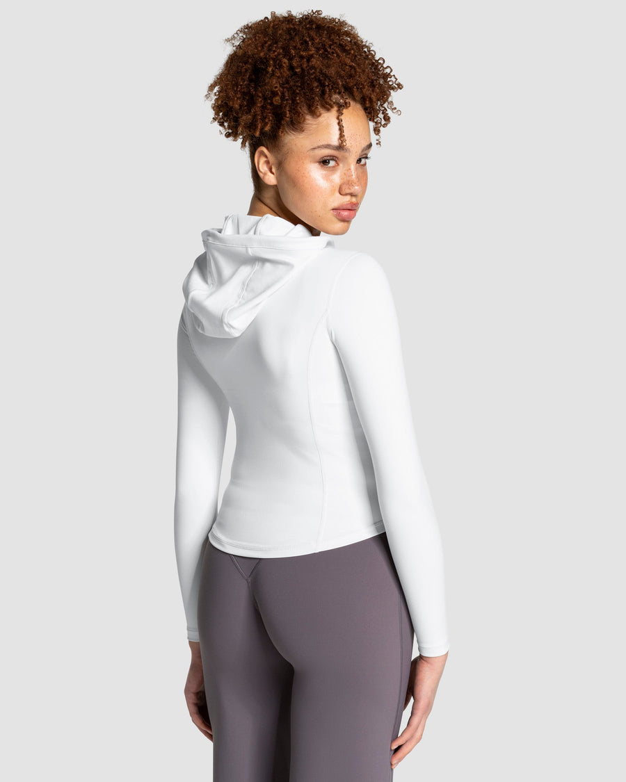 Allrounder Shaping Hooded Zip Jacke "Weiß - Gold"