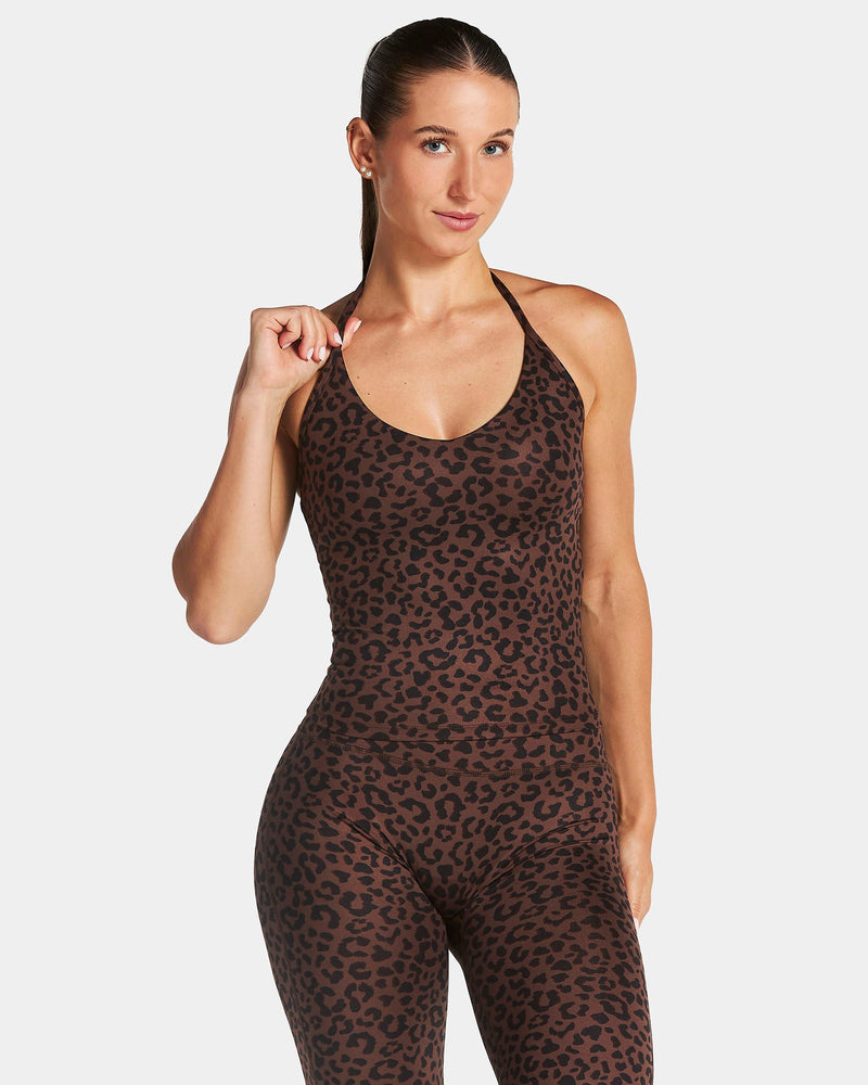 Allrounder Neckholder Cami Top "Leo Walnut"