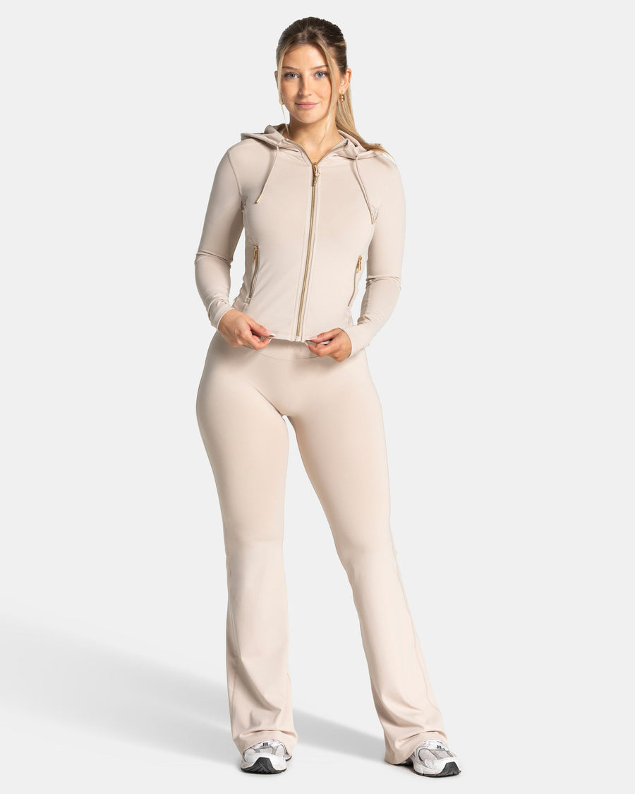 Allrounder Shaping Hooded Zip Jacke "Cream - Gold"