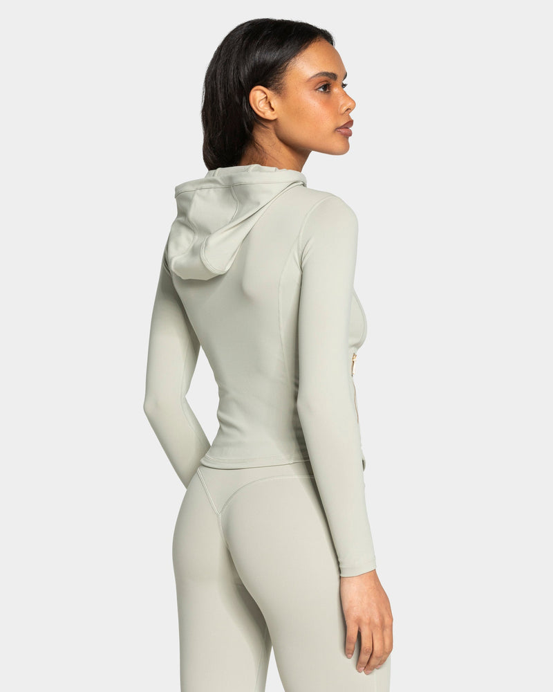 Allrounder Shaping Hooded Zip Jacke "Pistachio - Gold"
