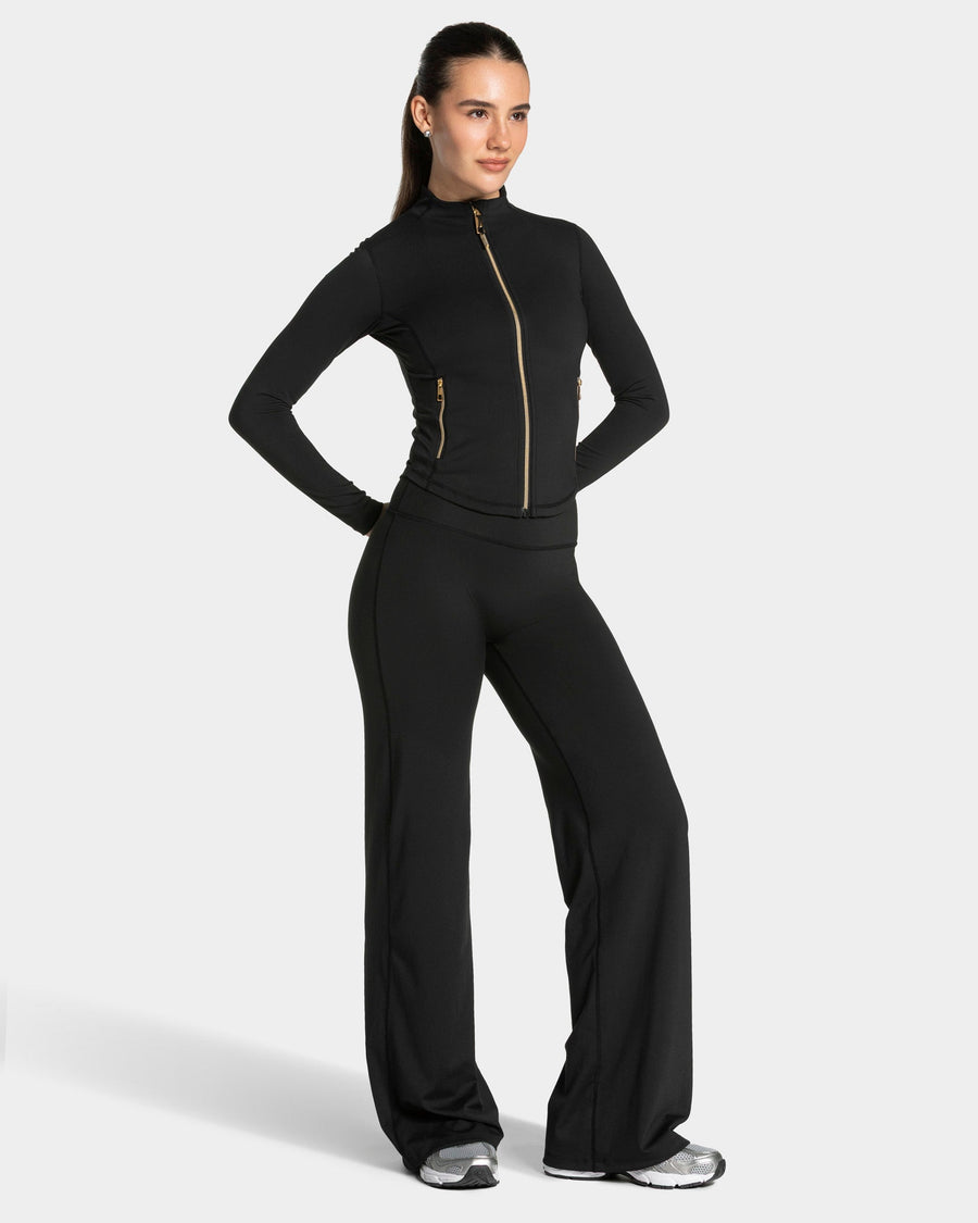 Allrounder Shaping Zip Jacke "Schwarz - Gold"