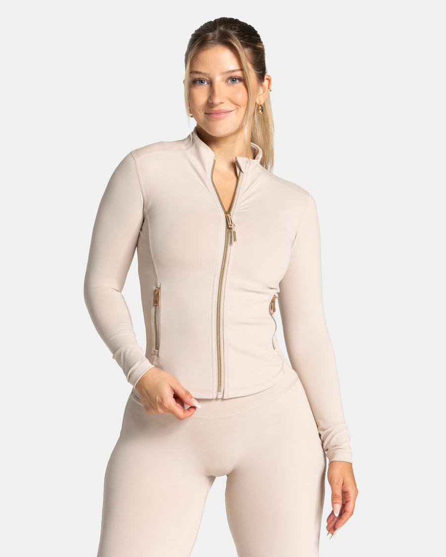 Allrounder Shaping Zip Jacke "Cream - Gold"