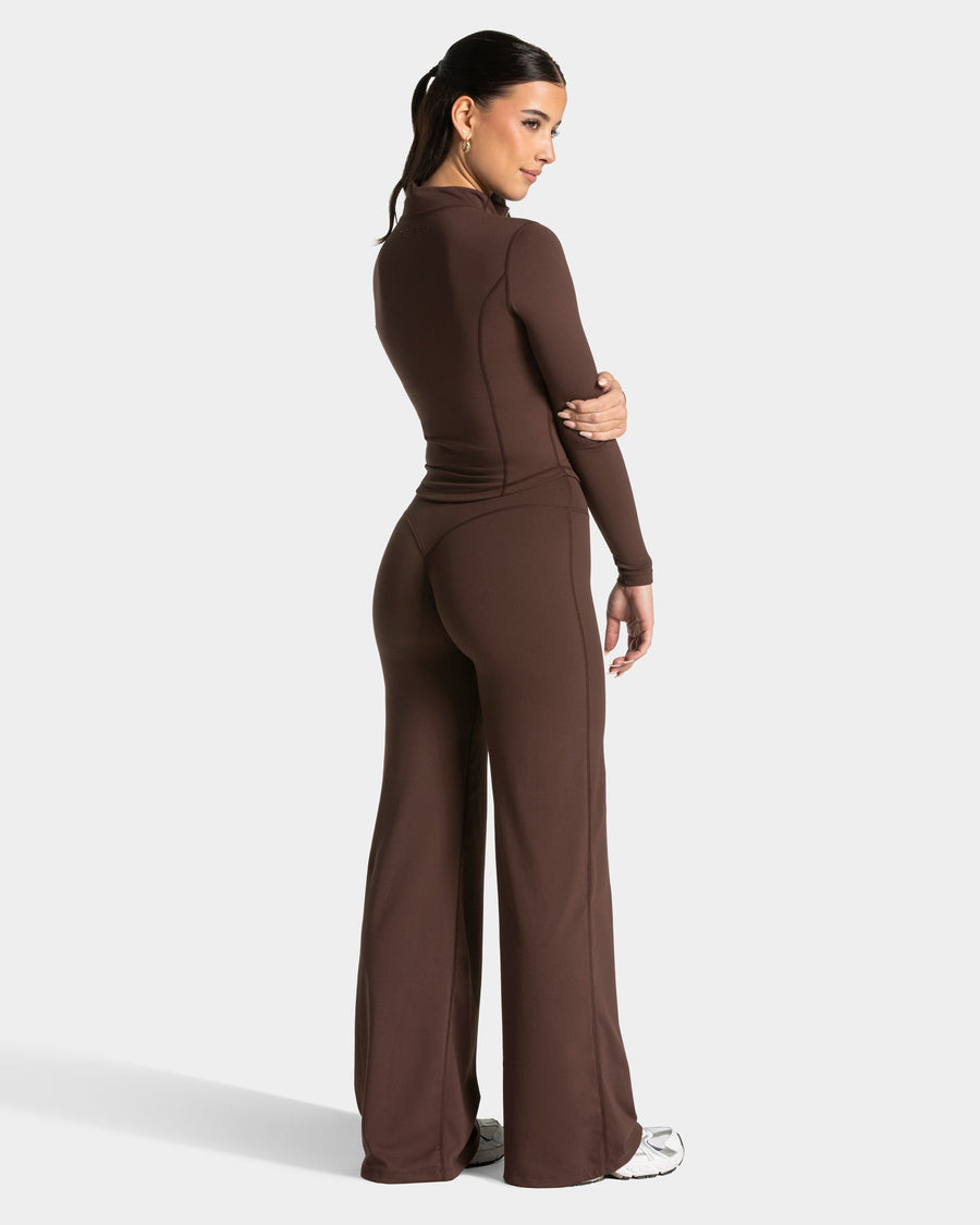 Allrounder Shaping Zip Jacke "Espresso - Gold"