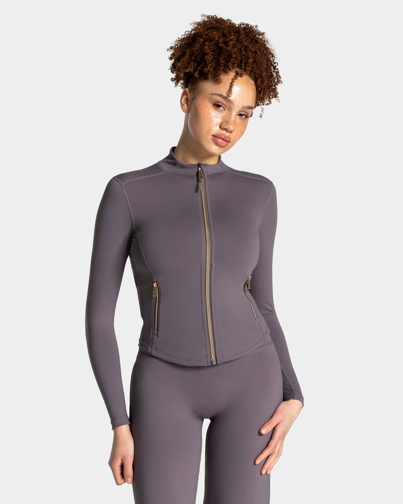 Allrounder Shaping Zip Jacke "Graphit - Gold"