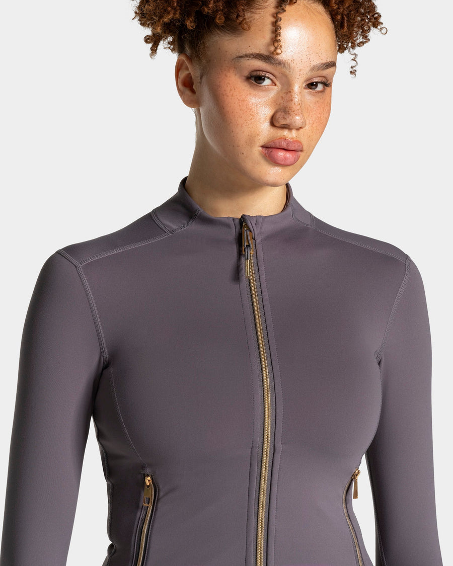 Allrounder Shaping Zip Jacke "Graphit - Gold"
