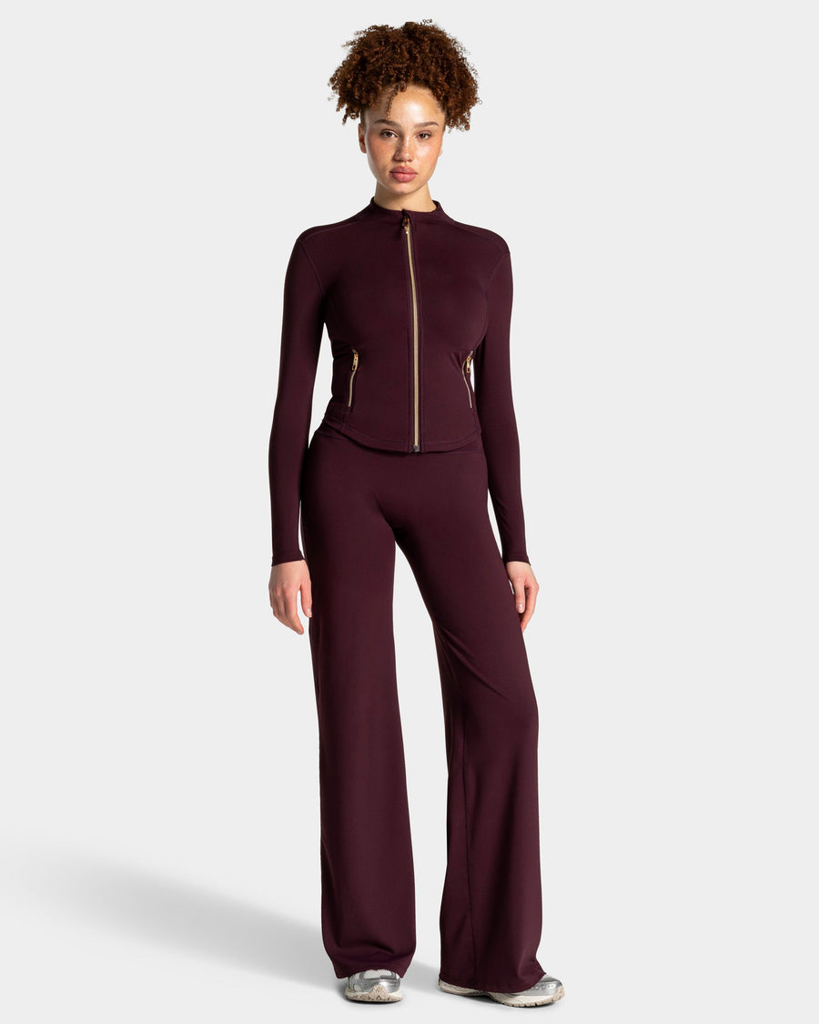 Allrounder Shaping Zip Jacke "Merlot - Gold"