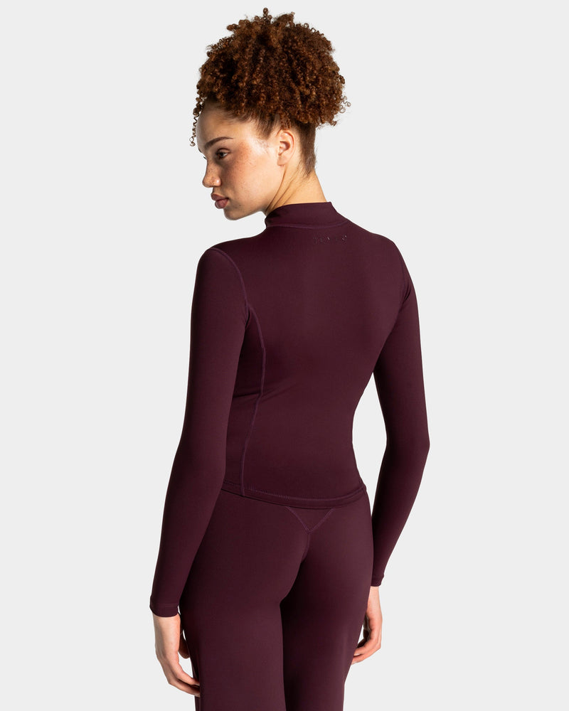 Allrounder Shaping Zip Jacke "Merlot - Gold"