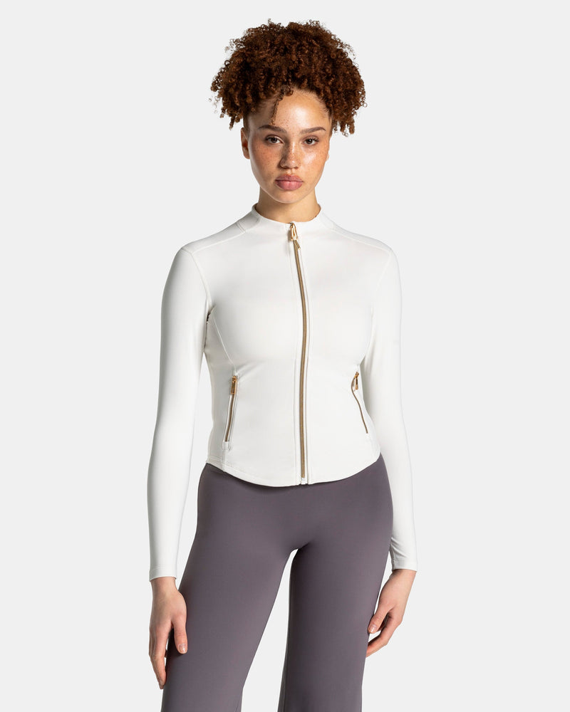 Allrounder Shaping Zip Jacke "Off White - Gold"