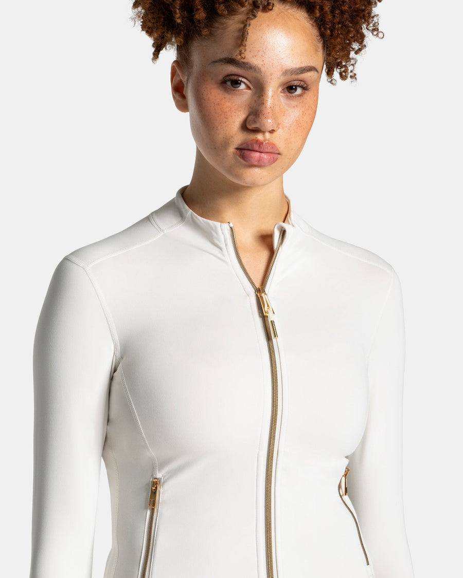 Allrounder Shaping Zip Jacke "Off White - Gold"