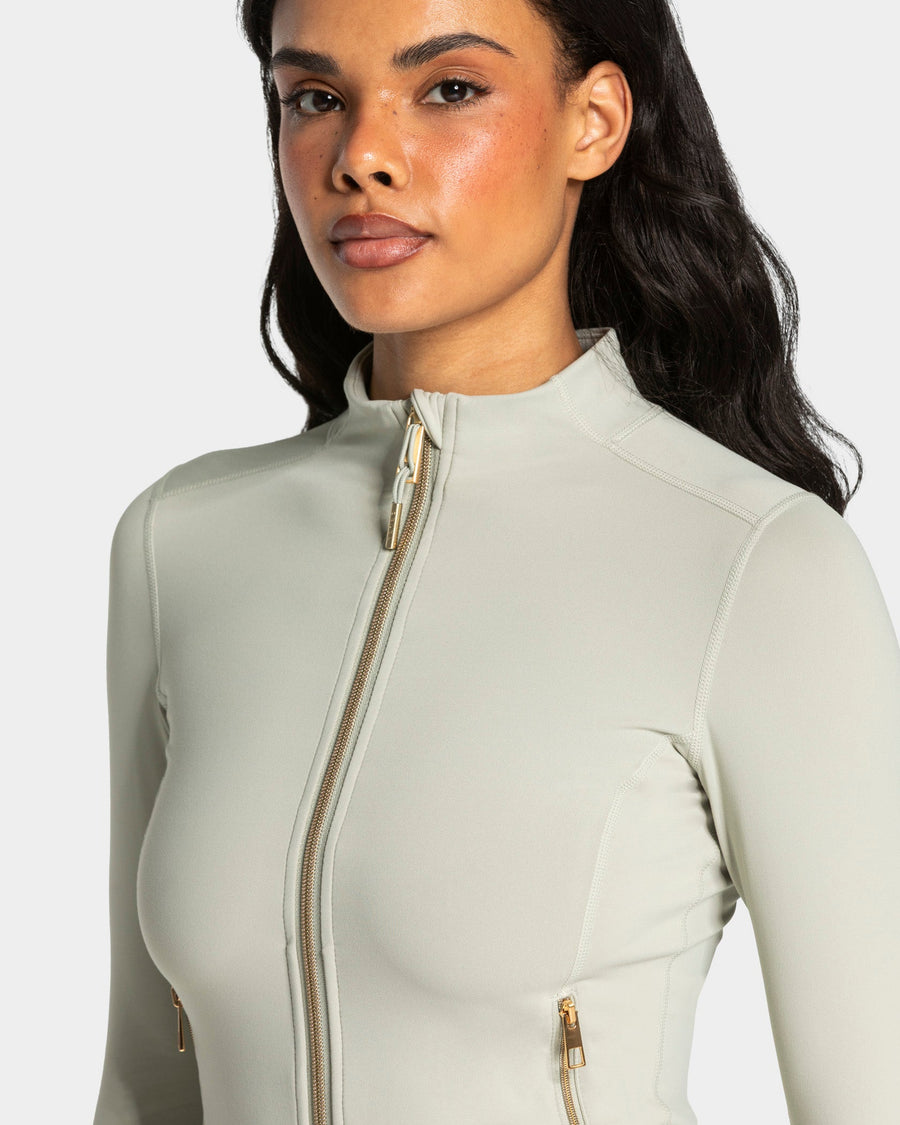 Allrounder Shaping Zip Jacke "Pistachio - Gold"