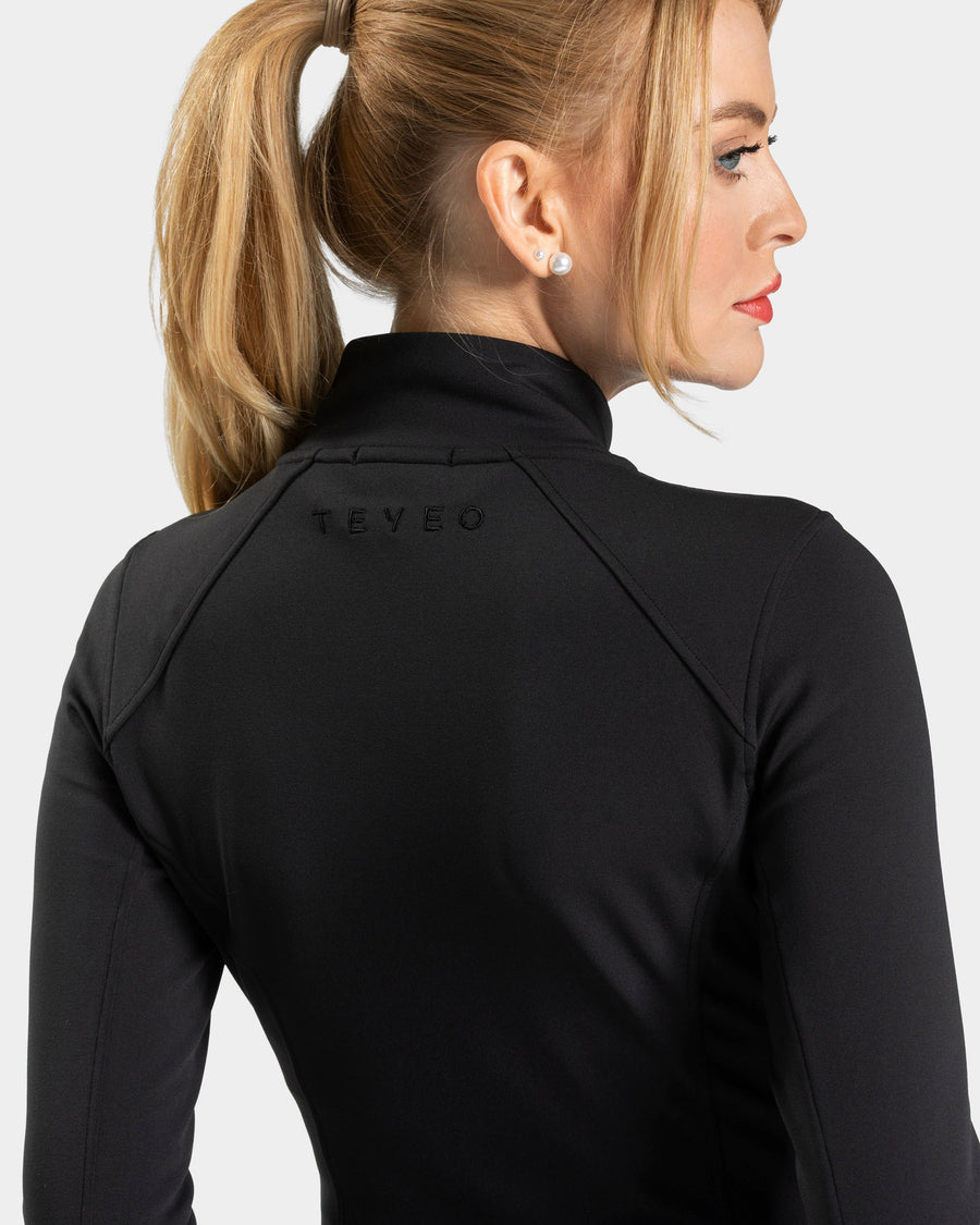 Allrounder Shaping Zip Jacke Warm "Schwarz"