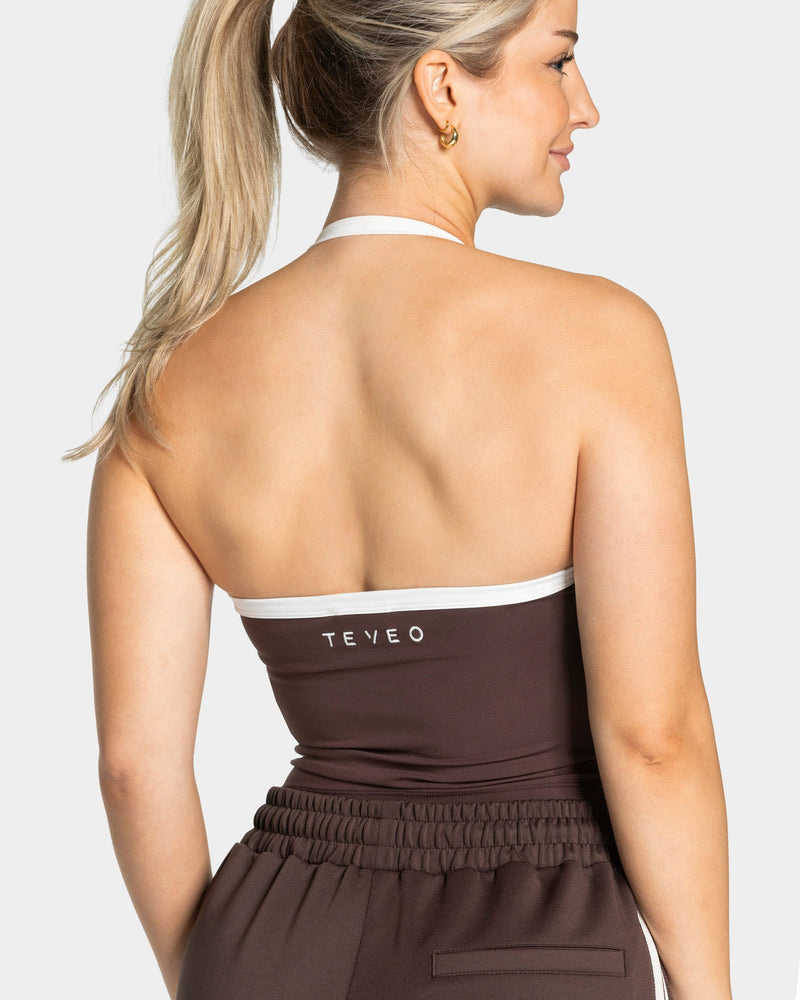 Club Neckholder Top "Espresso"
