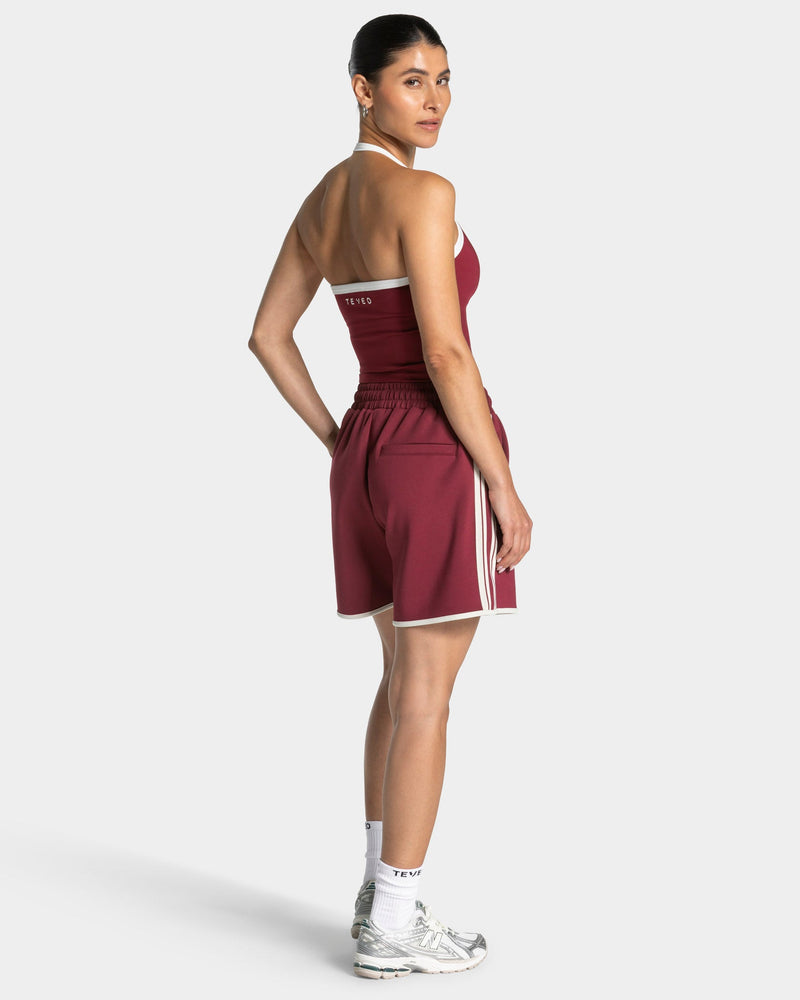 Club Neckholder Top "Weinrot"