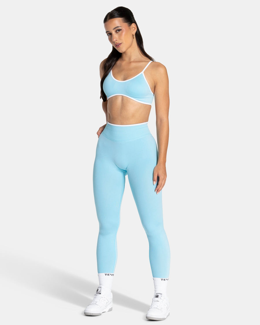 Contrastline Sculpt Scrunch Leggings "Arctic Blue"