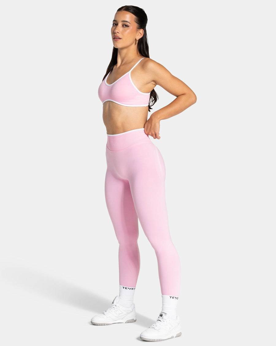 Contrastline Sculpt Scrunch Leggings "True Pink"
