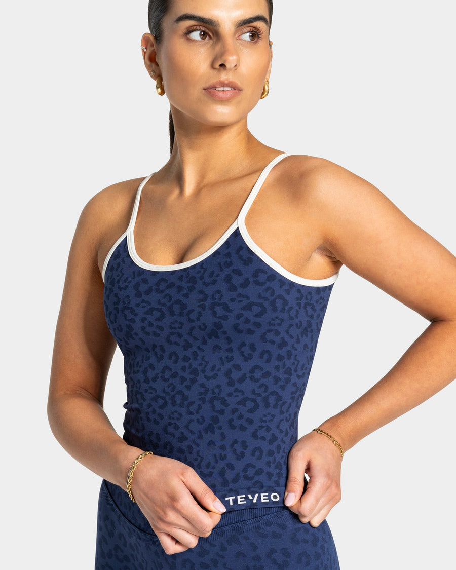 Contrastline Cami Top "Leo Dunkelblau"